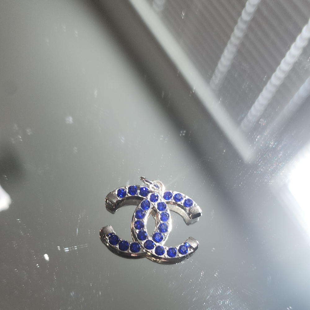 Chanel Charm Elegant Blue and Silver Women's Jewelry